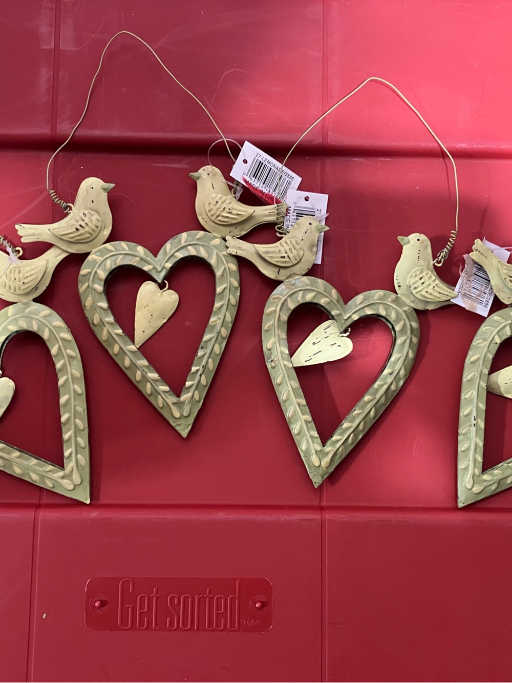 Four Two Turtle Doves Christmas Ornaments